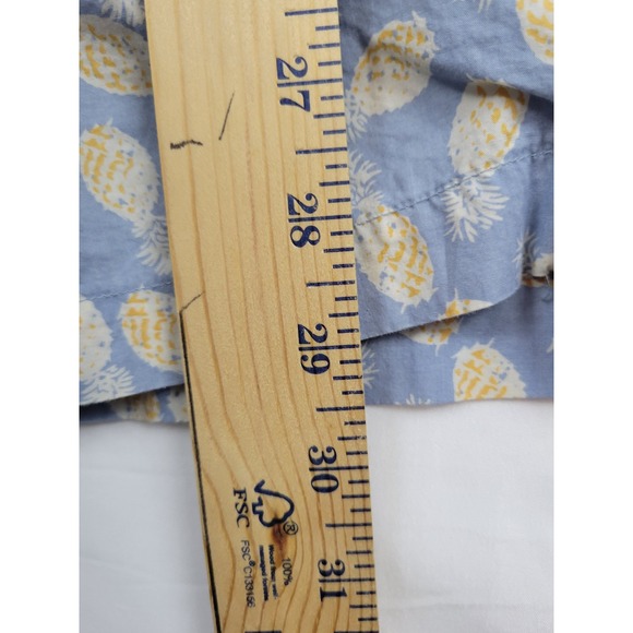 Cremieux Collection Mens Large Pineapple Print Short Sleeve Button Down Shirt - Picture 6 of 7